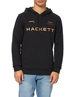 Bluzy męskie - HACKETT LONDON Męska bluza AMR Hackett HDY, 999BLACK, rozmiar XS, 999 BLACK, XS - miniaturka - grafika 1