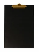 Deski z klipsem - Clipboard drewniany CZARNA podkładka A4 ze ZŁOTYM klipsem - miniaturka - grafika 1