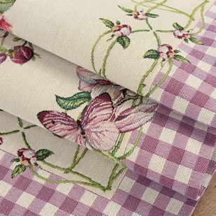 Obrus 100 x 100 Dekoracyjny Gobelinowy 1225 Fiolet - Obrusy i serwetki - miniaturka - grafika 4