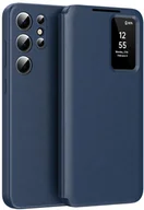 Etui i futerały do telefonów - Etui z klapką Smart View Supero do Samsung Galaxy S22 Ultra, skórzane, granatowe - miniaturka - grafika 1
