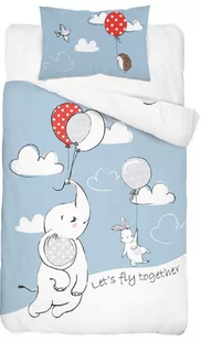 Komplet do łóżeczka kołdra pościel podusia 100x135 słonik - Pościel dla dzieci - miniaturka - grafika 2