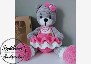 Miś zrobiony na szydełku - Maskotki i pluszaki - miniaturka - grafika 1