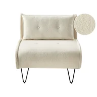Sofy i kanapy - Sofa rozkładana boucle jasnobeżowa VESTFOLD - miniaturka - grafika 1