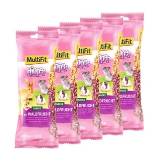 MultiFit Dippers 5 x 2 przekąski Owoce leśne - Karma dla gryzoni - miniaturka - grafika 1