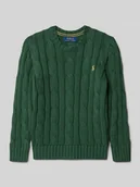Swetry dla chłopców - Sweter z dzianiny z prążkowanymi wykończeniami - miniaturka - grafika 1