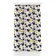 Zasłony - Zasłona przelotki Graffiti czarne i żółte 150x240, Fabricsy - miniaturka - grafika 1