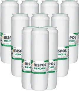 ZESTAW Wkłady do zniczy olejowe BISPOL WO6 108H 10szt. + Zapałki DABSTER_PL 38szt. - Lampiony i znicze - miniaturka - grafika 1