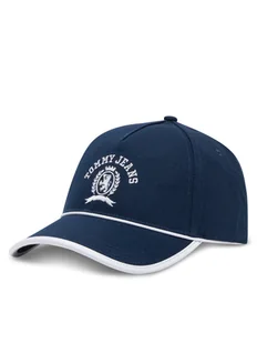 Tommy Hilfiger Czapka z daszkiem Cool Summer AW0AW17315 Granatowy - Czapki damskie - miniaturka - grafika 1