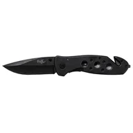 Noże - Nóż składany ratowniczy MFH Fox Outdoor Stonewashed Black (45821) - miniaturka - grafika 1