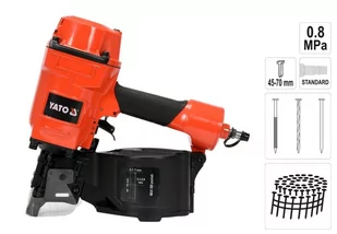 YATO Gwoździarka pneumatyczna bębnowa 45-70 mm - Pozostałe narzędzia pneumatyczne - miniaturka - grafika 1