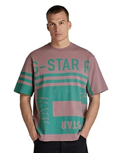 G-STAR RAW Damski T-shirt unisex Scarf Graphic Boxy Tops, Fioletowy (Grape Shake D22290-c336-d310), S - Koszulki i topy damskie - miniaturka - grafika 1