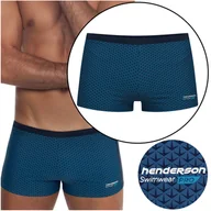 Kąpielówki męskie - HENDERSON Kąpielówki Męskie Niebieskie Zither 41317 Rozmiar XXL - miniaturka - grafika 1