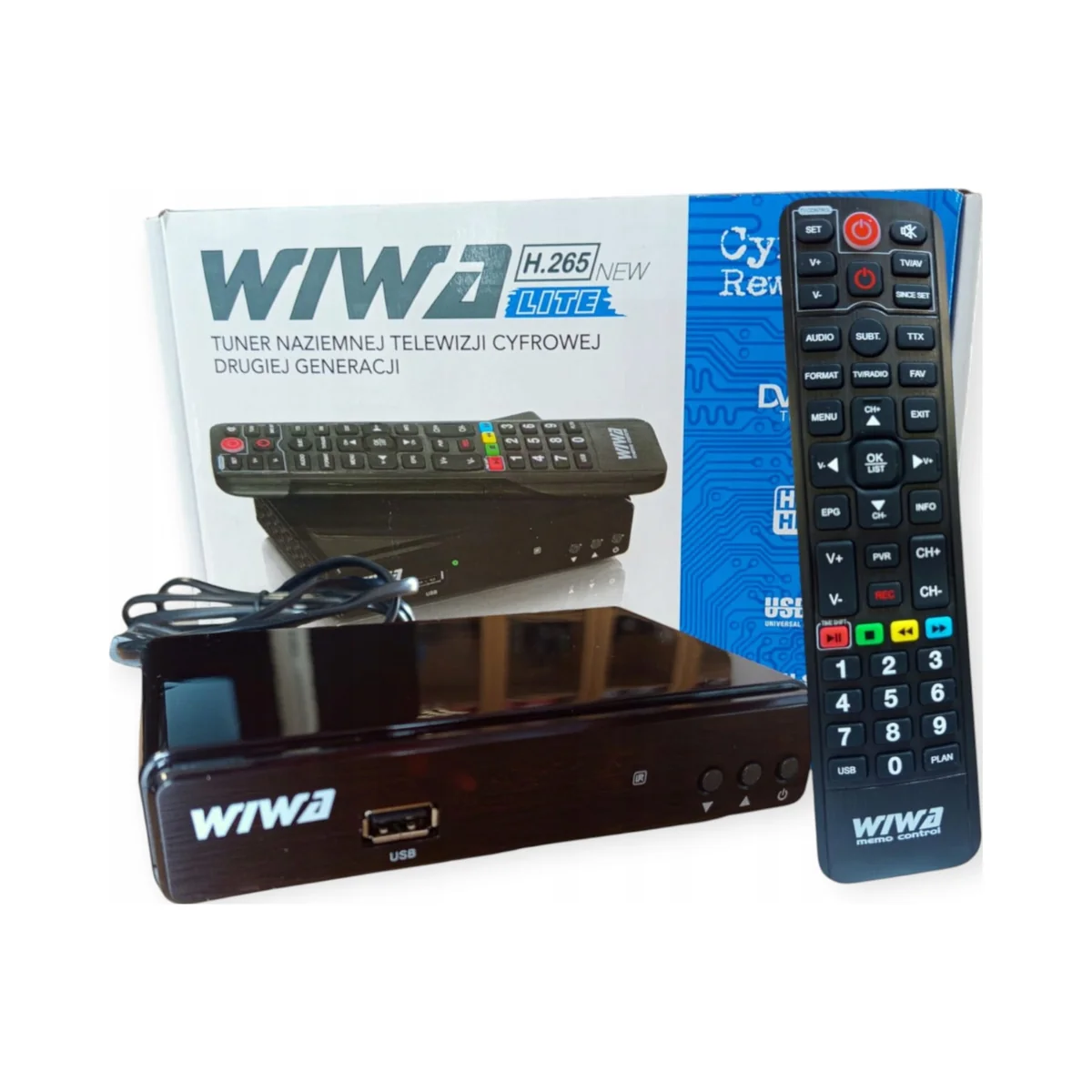 Wiwa H.265 LITE DVB-T2 Tuner FullHD HDMI USB SCART Czarne