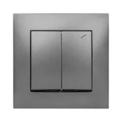 Wyłączniki światła i elektryczne - ELEKTRO - PLAST Włącznik schodowy podwójny CARLA  grafitowy  ELEKTRO - PLAST - miniaturka - grafika 1