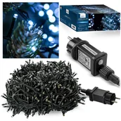 Oświetlenie świąteczne - Lampki choinkowe zewnętrzne 1000 LED białe zimne z gniazdem i programatorem - miniaturka - grafika 1