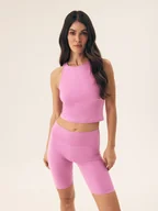Koszulki i topy damskie - Top bez rękawów Midrise Bloovii różowy L - miniaturka - grafika 1