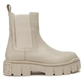 Botki damskie - Sztyblety Gino Rossi 4060 Beżowy - miniaturka - grafika 1