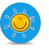 Piłki dla dzieci - Piłka PVC Sportox Kids 230mm - Słonko Artyk - miniaturka - grafika 1