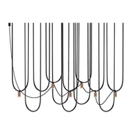 Lampy sufitowe - Nowoczesna wisząca lampa UDIN 9783 Dohar tuba czarna platynowa - miniaturka - grafika 1