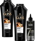 Zestawy kosmetyków damskich - Zestaw 2x szampon i kuracja expresowa na włosy Gliss - miniaturka - grafika 1