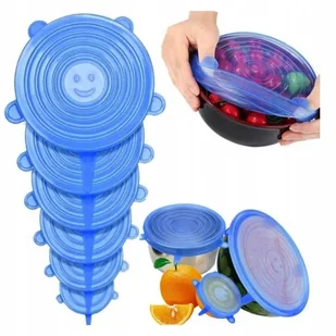 Zestaw silikonowych pokrywek 6 szt - Akcesoria gastronomiczne - miniaturka - grafika 1