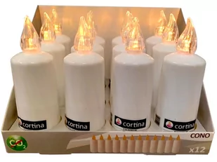 WKŁADY LED DO ZNICZY 12 szt ZNICZA 16CM + BATERIE - Lampiony i znicze - miniaturka - grafika 1