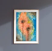 Obrazy i zdjęcia na płótnie - Oryginalna akwarela. Dmuchawce A4 - miniaturka - grafika 1