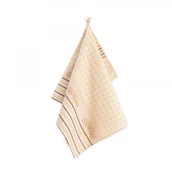 Ściereczki, gąbki, czyściki - Ścierka kuchenna bawełniana, 50x70, beżowa w paski, SAF-153 - miniaturka - grafika 1