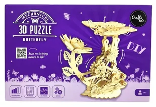 Drewniane puzzle 3D Motyl - Puzzle - miniaturka - grafika 1