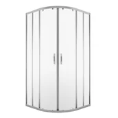 Kabiny prysznicowe - Kabina prysznicowa AQUALITY Durasan 78-100 x 78-100 chrom półokrągła 1szt. - miniaturka - grafika 1