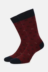 Skarpety Bordowe we Wzór - Skarpetki męskie - miniaturka - grafika 1