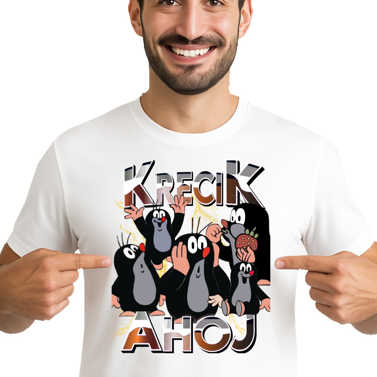 ŚMIESZNA KOSZULKA KRECIK Bootleg JAKOŚĆ PREMIUM stylowa i wygodna L 3486
