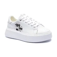 Buty dla dziewczynek - Karl Lagerfeld Kids Skórzane sneakersy - miniaturka - grafika 1