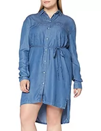 Sukienki - Pepe Jeans Damska sukienka denim, niebieski (Denim 00), S - miniaturka - grafika 1