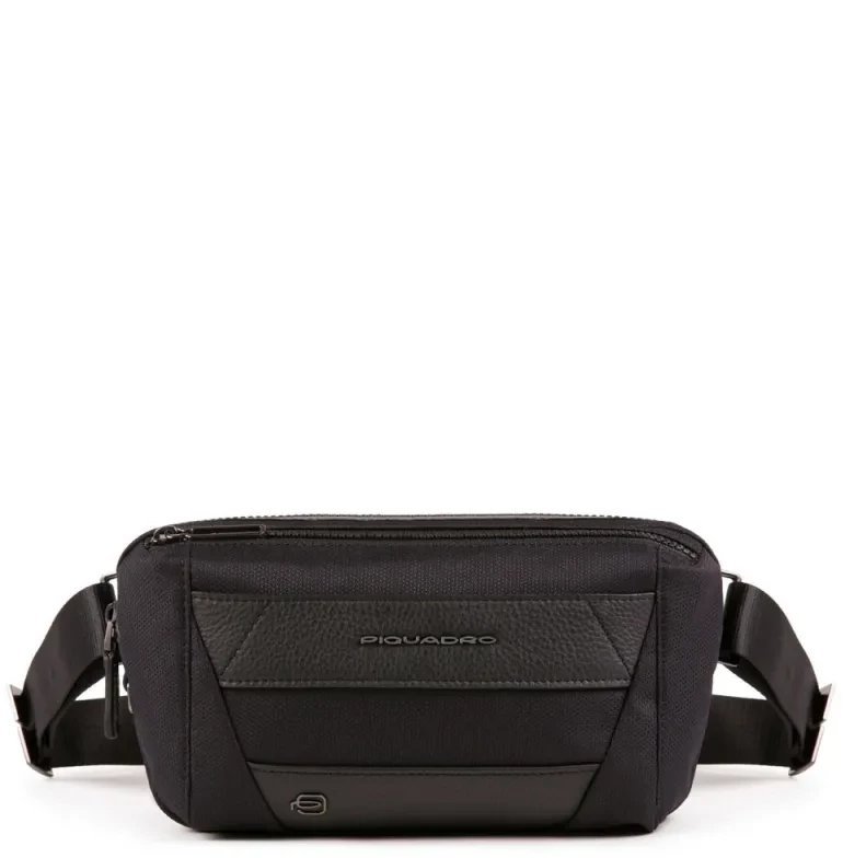 Piquadro Piquadro, Trakai, Leather, Fanny Pack, Black, 27 x 14.5 x 7.5 cm, For Men For Men
