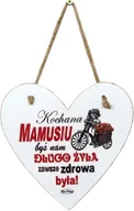 Dewocjonalia - Dekor-pap Tabliczka drewniana - Kochana Mamusiu byś nam długo żyła zawsze zdrowa była! - serce 2220000004800 - miniaturka - grafika 1