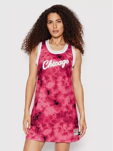 Mitchell & Ness Sukienka codzienna TDRSLF19018 Czerwony Regular Fit - Sukienki - miniaturka - grafika 1