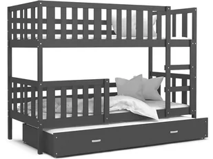 Łóżko piętrowe 190x80 materac NEMO 3-osobowe - Łóżka dla dzieci i młodzieży - miniaturka - grafika 1