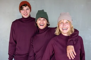 Sweter Golf Wełniany OCELOT Bordowy- damski półgolf 100% wełny merino - Swetry damskie - miniaturka - grafika 1