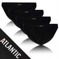 Majtki męskie - SLIPY MĘSKIE 4-pak mini miękkie bawełna czarne komfortowe Atlantic *L - miniaturka - grafika 1
