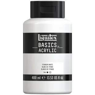 Liquitex Basics, farba akrylowa, 400 ml, Titanium White - Farby i media malarskie - miniaturka - grafika 1