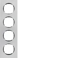 Klawisze i ramki - Berker Ramka potrójna poczwórna R.8 - aluminium, montaż płaski - miniaturka - grafika 1