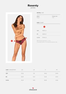 Figi Rosenty Czarno-Różowy (Rozmiar XL/XXL) - Majtki damskie - miniaturka - grafika 5