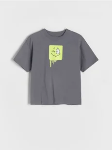 Reserved - T-shirt z nadrukiem - ciemnoszary - Koszulki dla chłopców - miniaturka - grafika 1