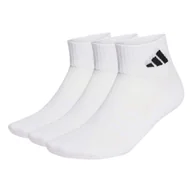 Skarpetki dla dzieci - Skarpetki adidas Cushioned Sportswear Ankle Socks 3 Pair Pack White/White/Black L - miniaturka - grafika 1