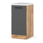 Szafki kuchenne - Szafka kuchenna stojąca z blatem modułowa blande 40cm wotan szary mat - miniaturka - grafika 1
