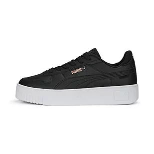 PUMA Damskie trampki uliczne Carina, czarno-różowe złoto, białe, 40 EU - Trampki damskie - miniaturka - grafika 1