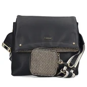 Torebki damskie - Rieker H1612-00 BLACK torebka damska EKO czarna - miniaturka - grafika 1