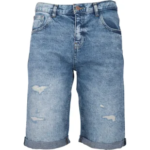 Guess Jeansowe szorty Regular Fit z dodatkiem lnu - Spodnie i spodenki dla chłopców - miniaturka - grafika 1