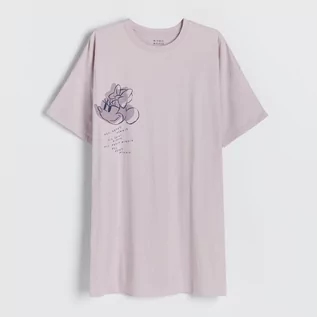 Piżamy damskie - Reserved Reserved - Bawełniana piżama Myszka Miki - Różowy - grafika 1